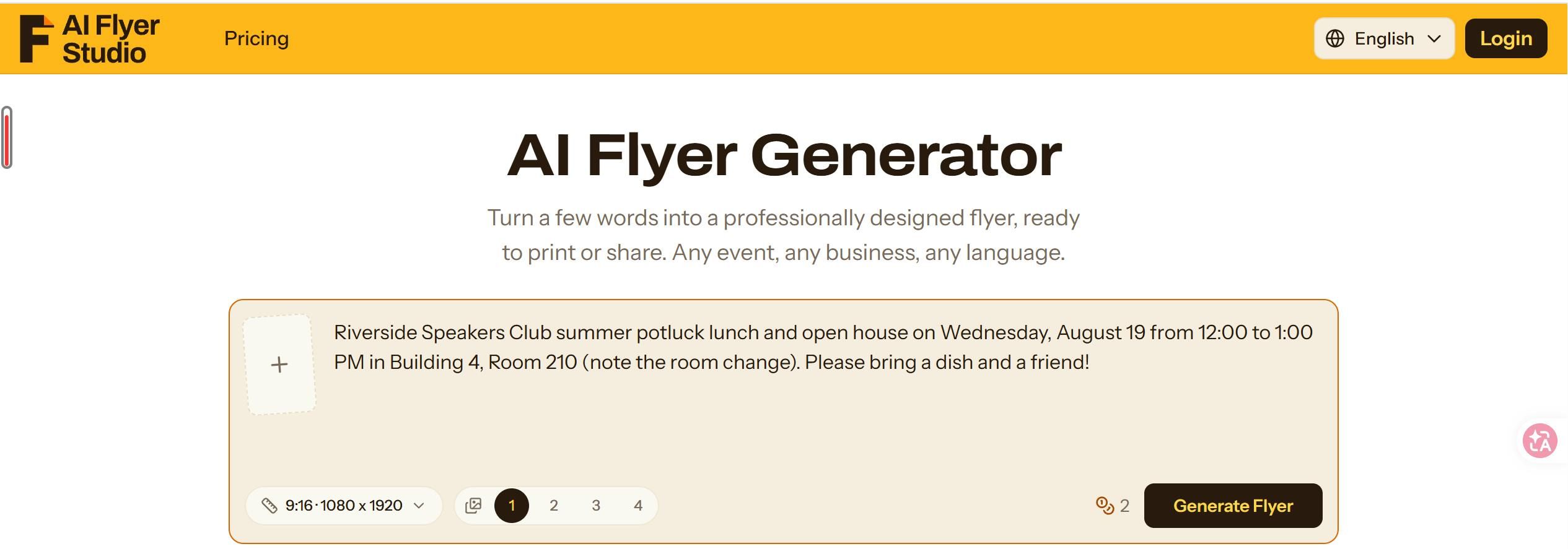 AI Flyer Studio screenshot 1