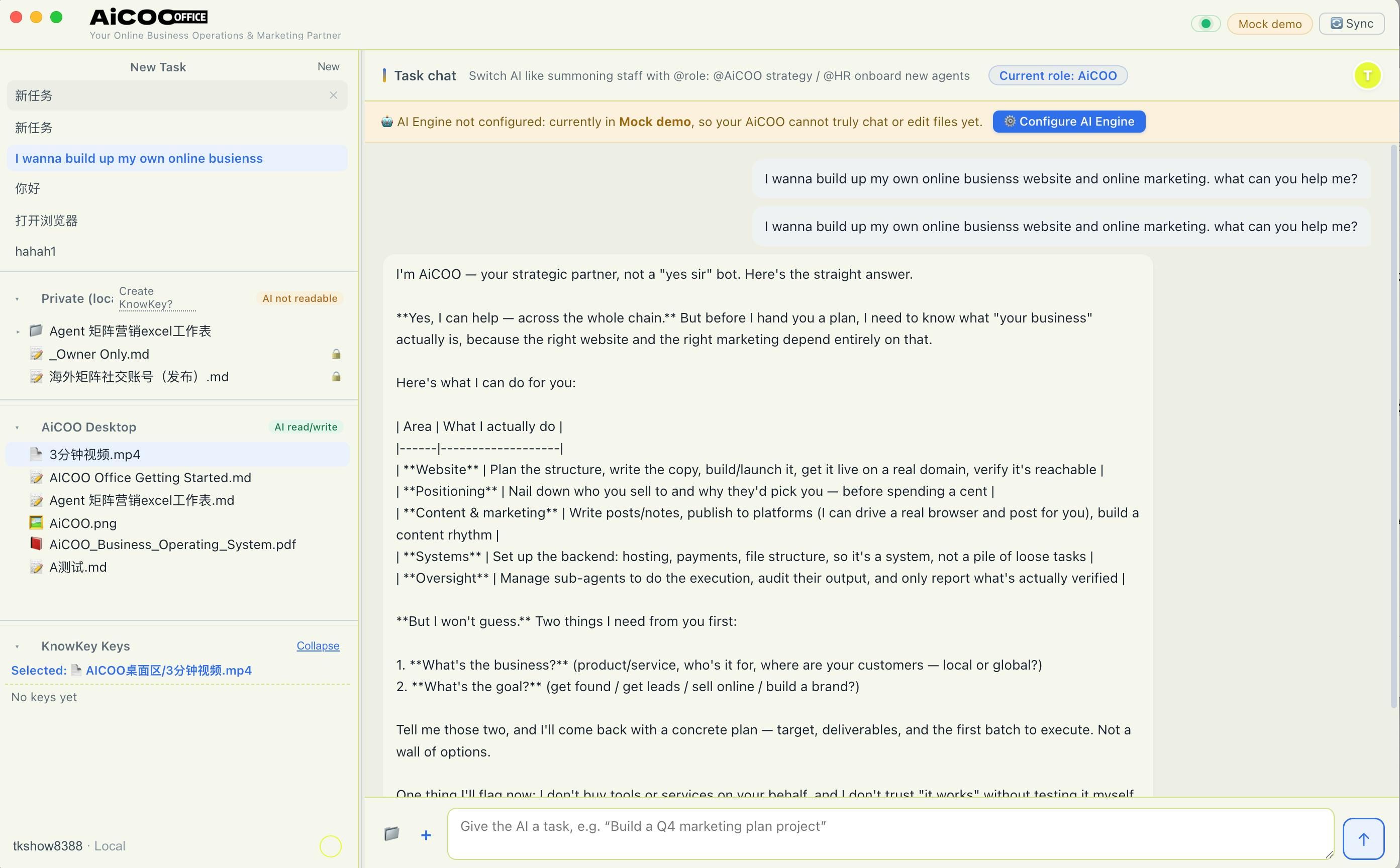 AiCOO screenshot 3