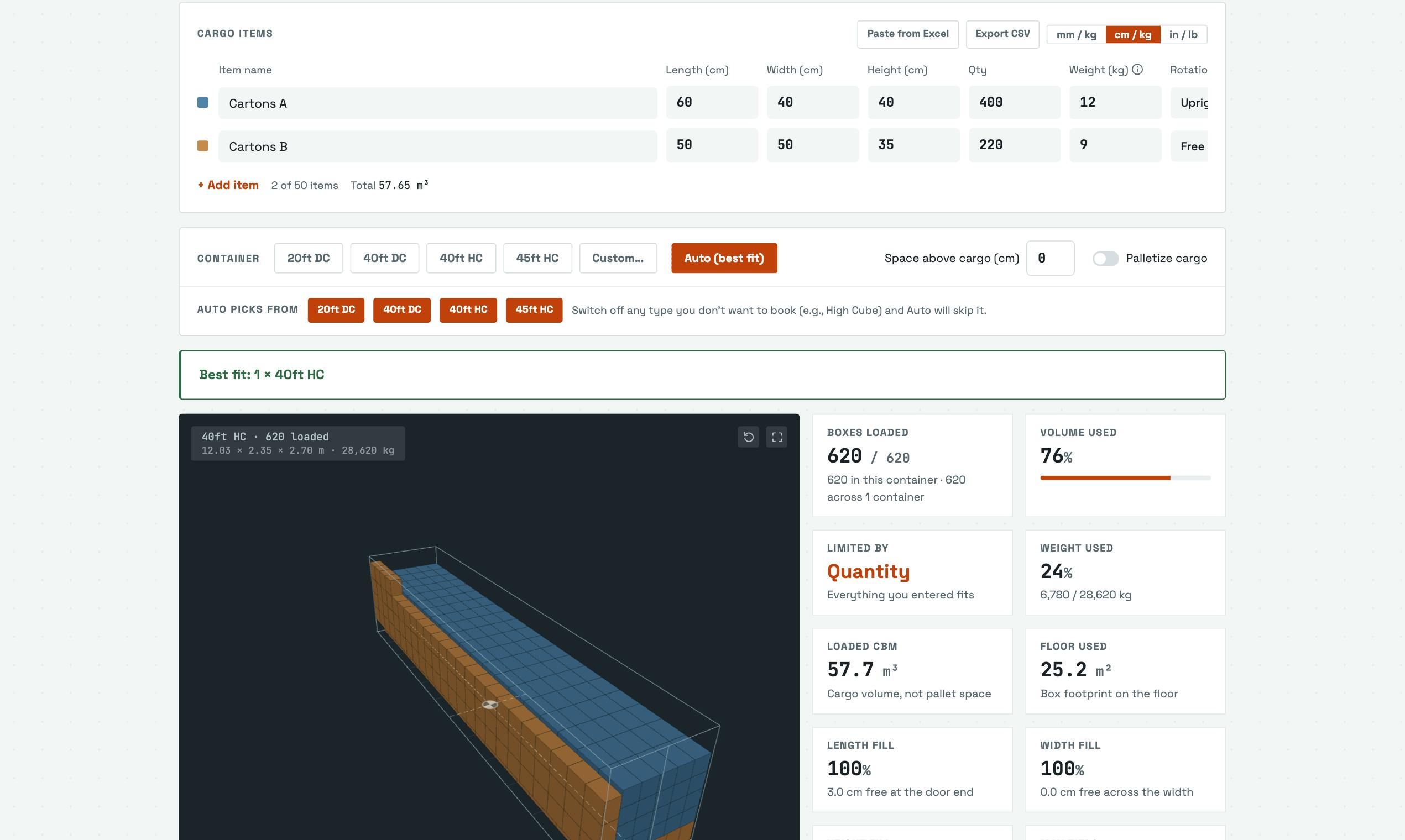 CargoSum screenshot 1