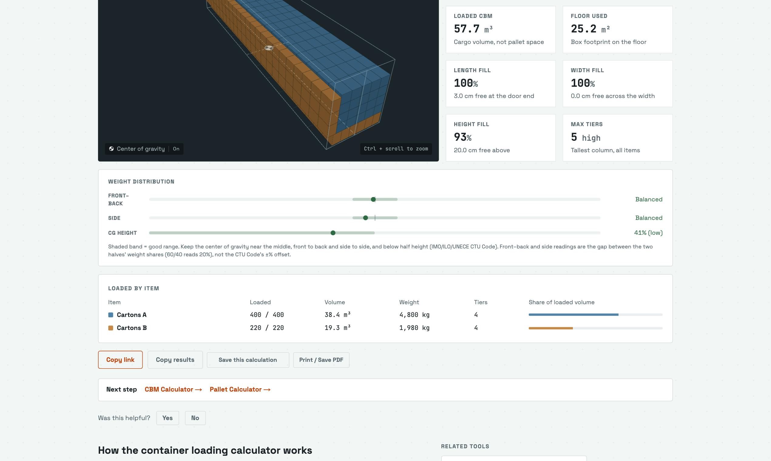 CargoSum screenshot 2