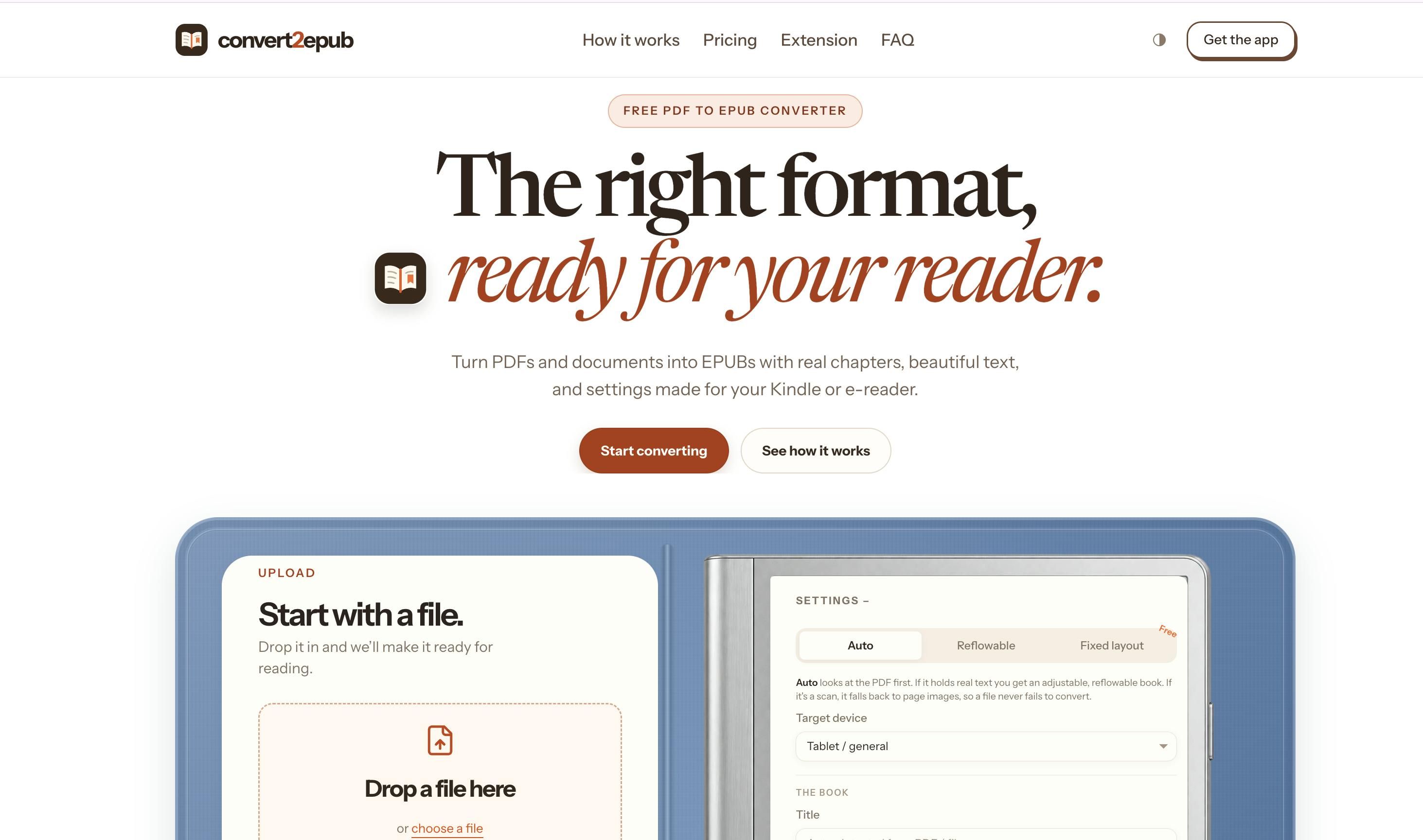 Convert2EPUB screenshot 1