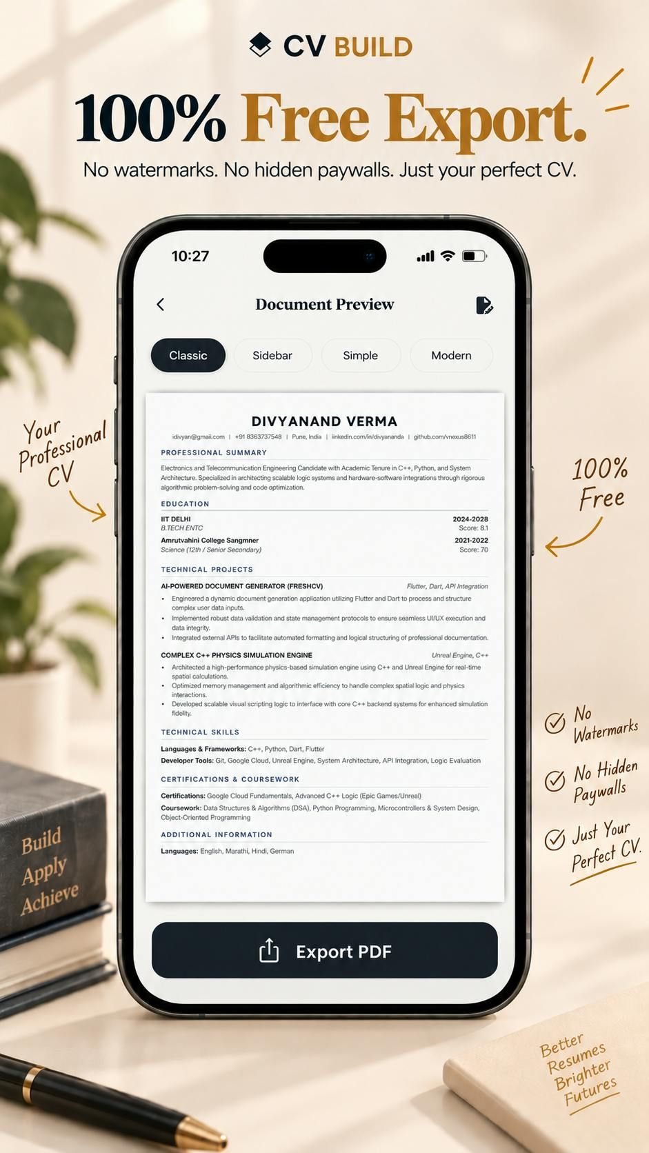 CVBuild- AI resume maker screenshot 2