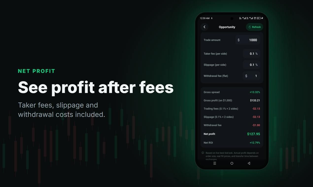 GapX: Crypto Arbitrage Scanner screenshot 3