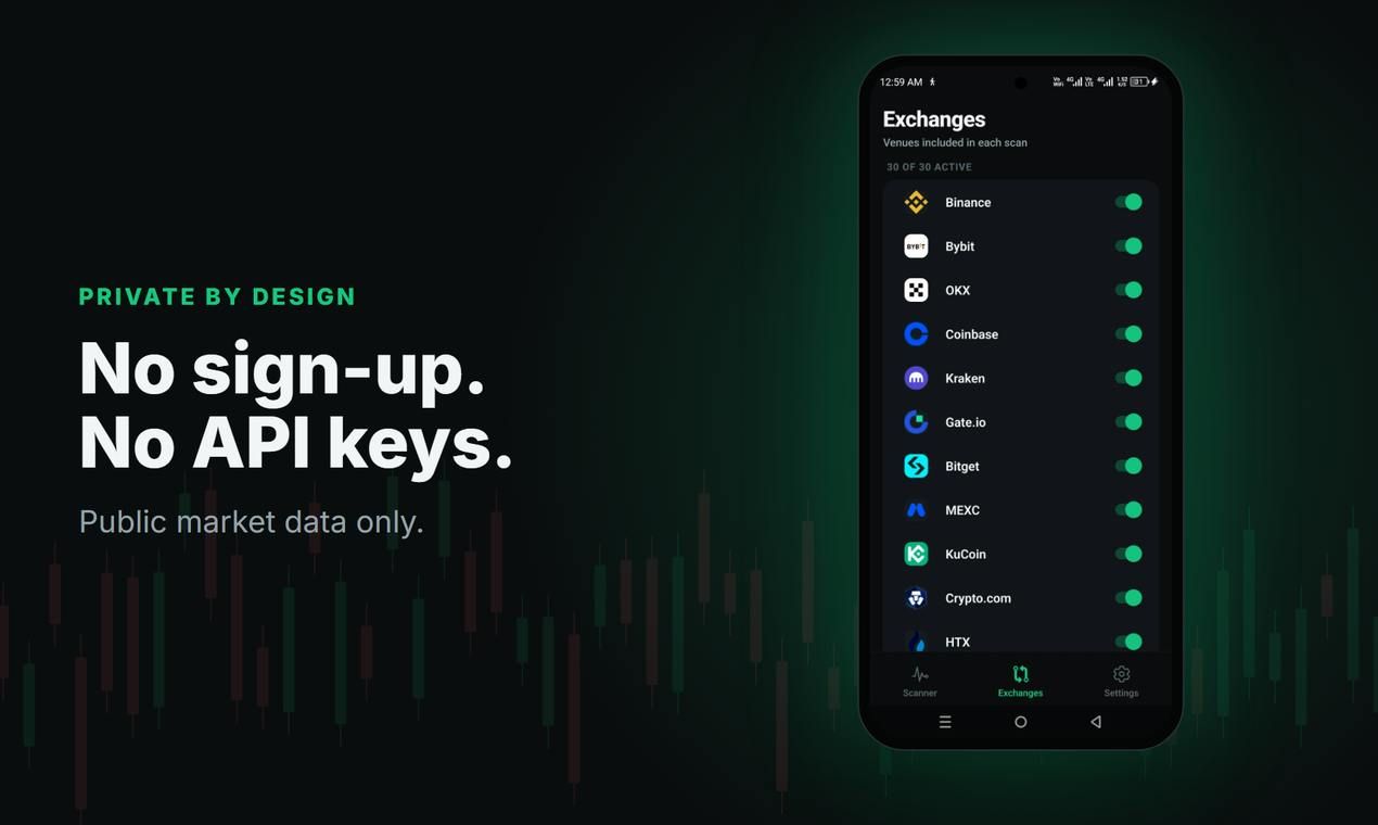 GapX: Crypto Arbitrage Scanner screenshot 5