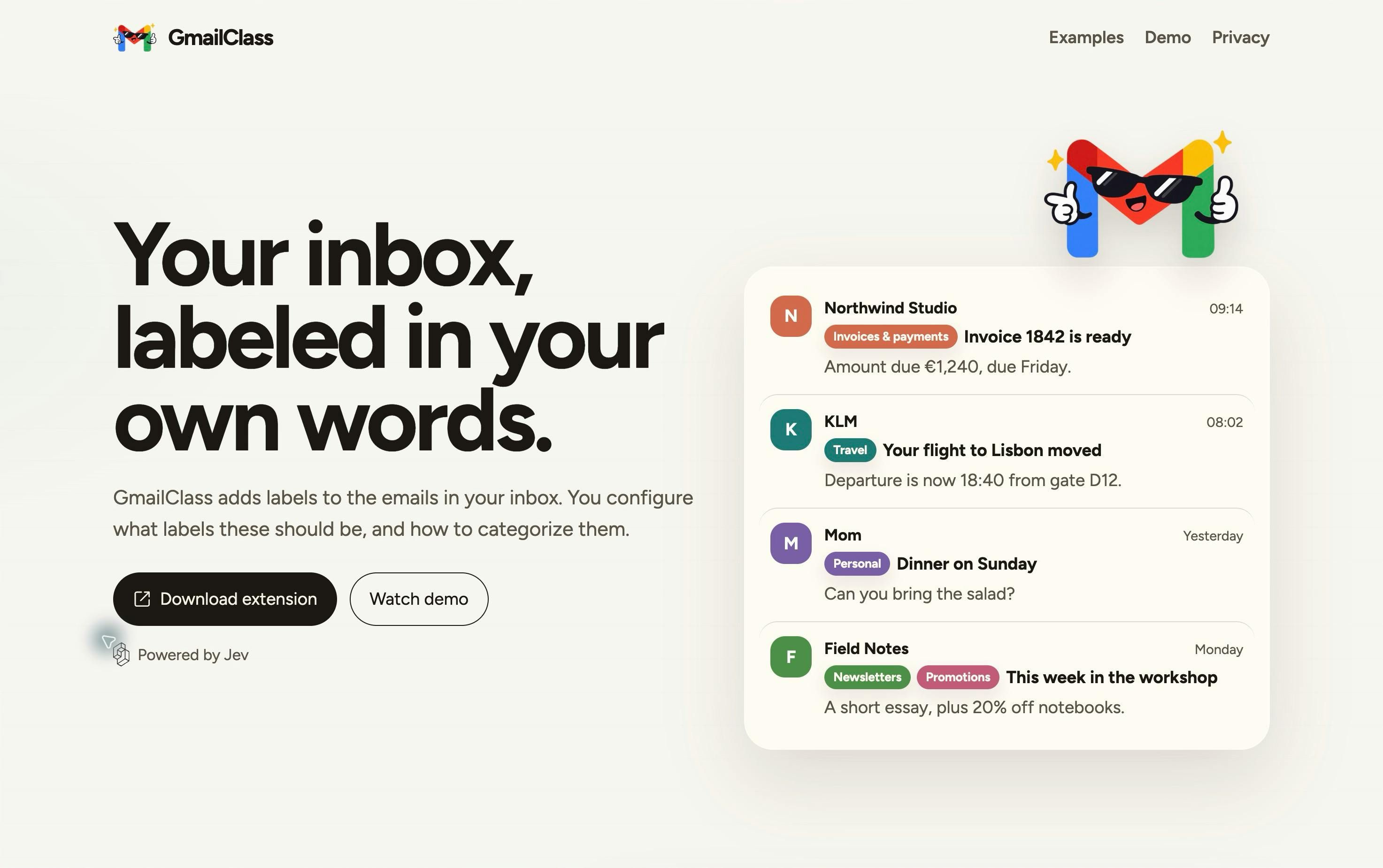 GmailClass - Gmail Email Classifier screenshot 2
