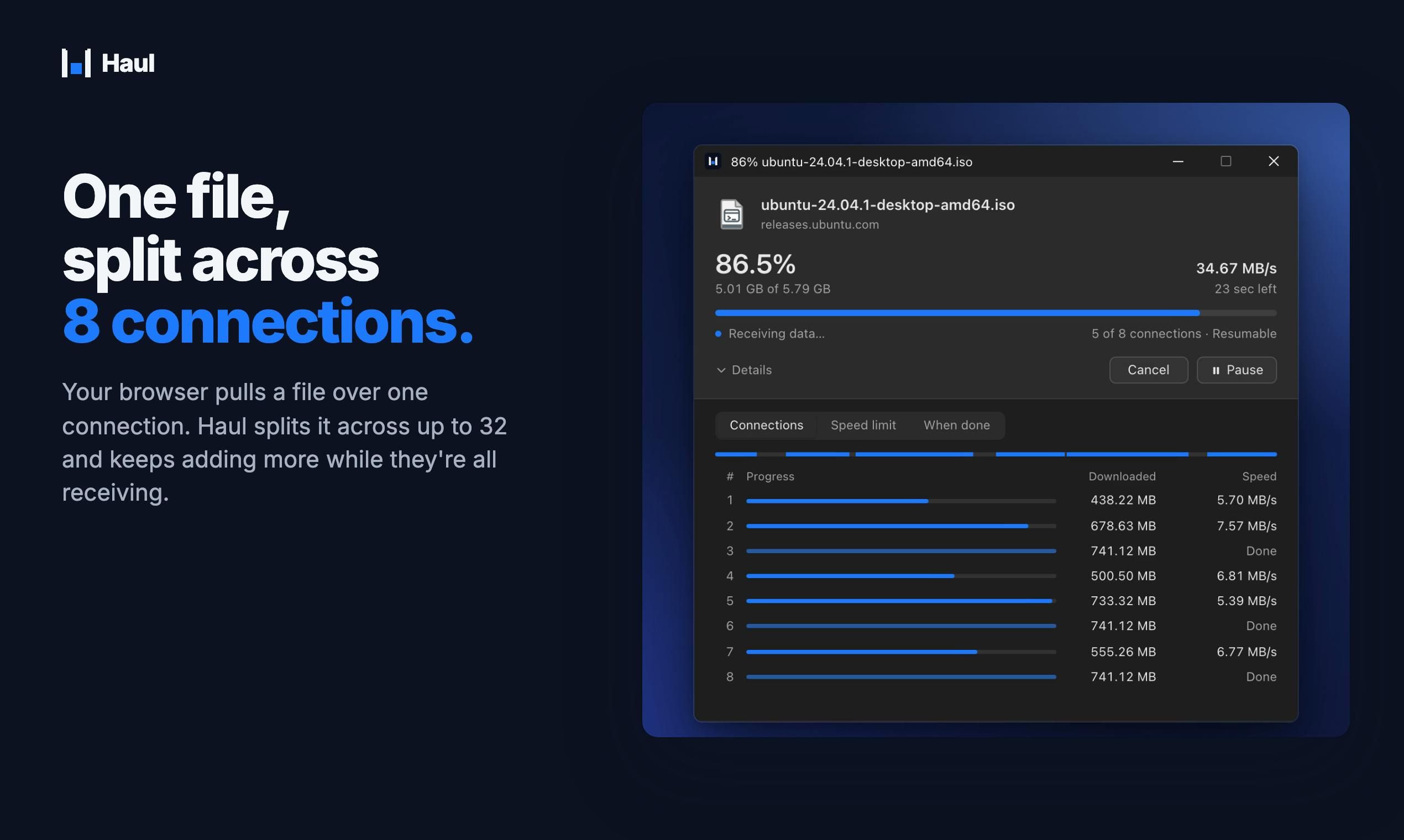 Haul - Fast Download Manager screenshot 2