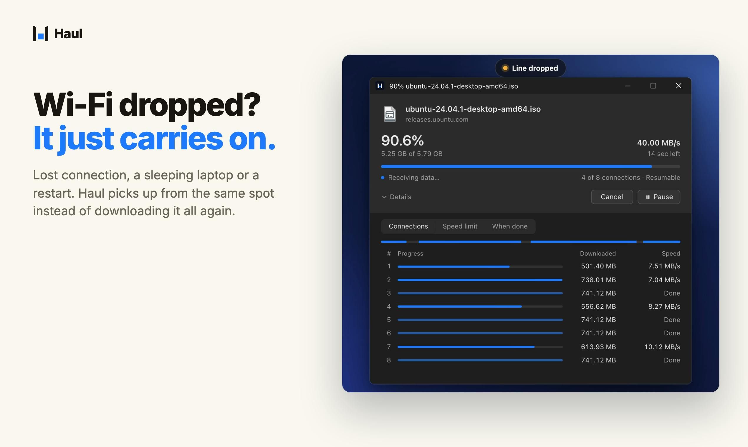 Haul - Fast Download Manager screenshot 3