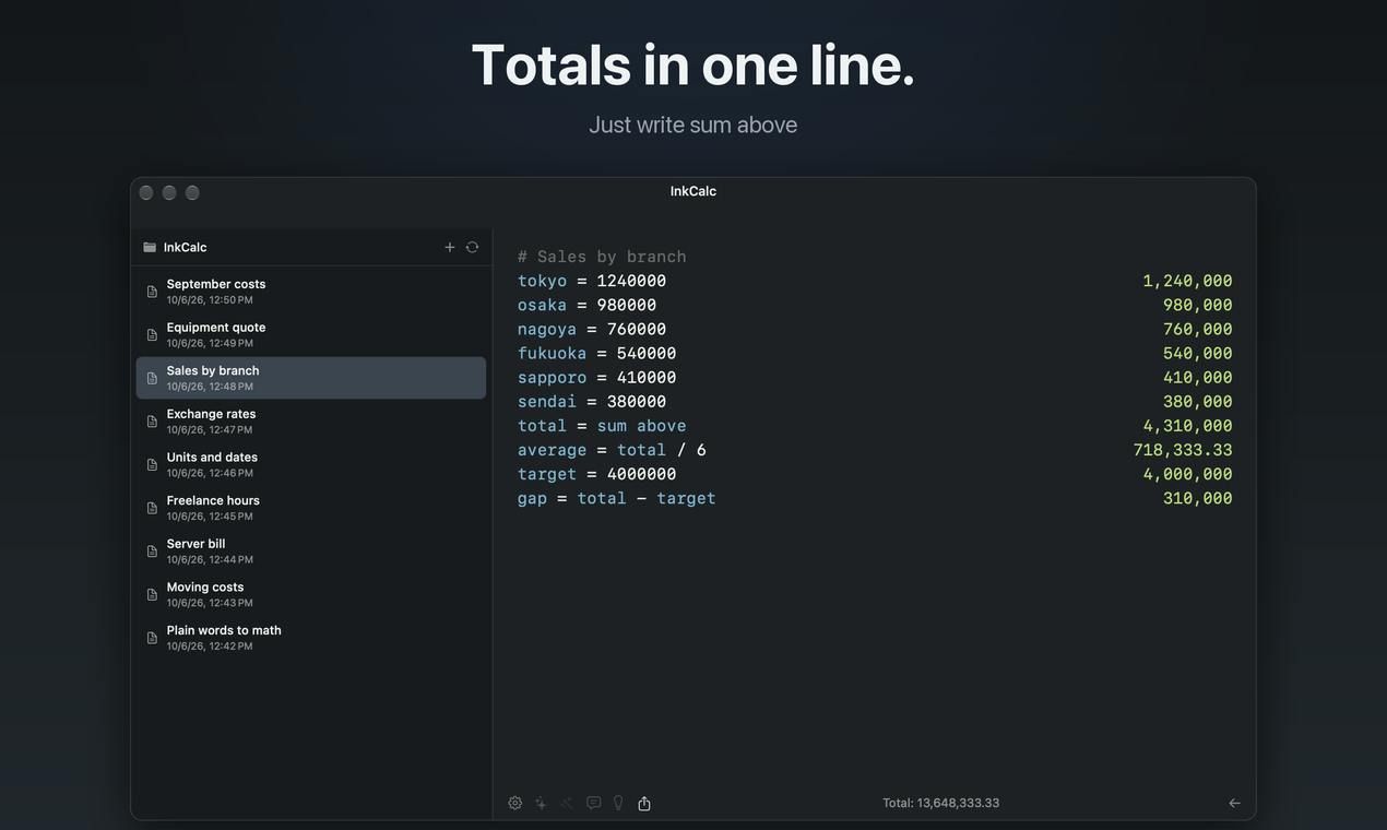 InkCalc screenshot 5