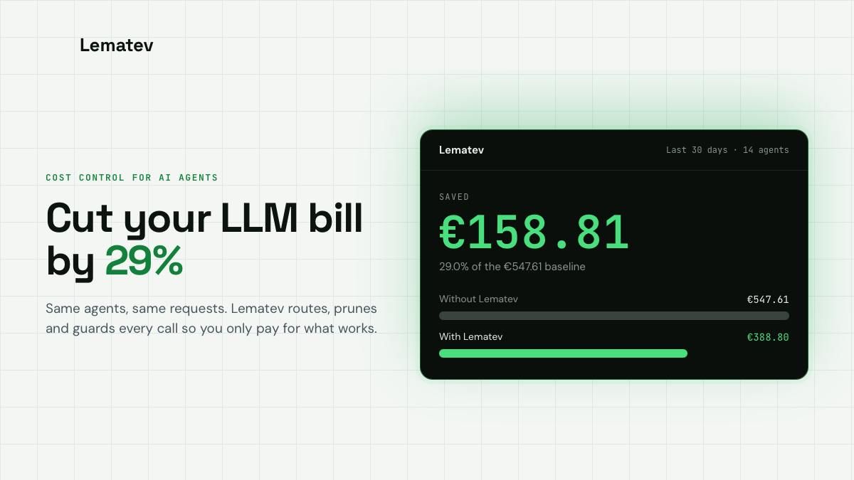 Lematev | Control layer for AI Agent screenshot 1
