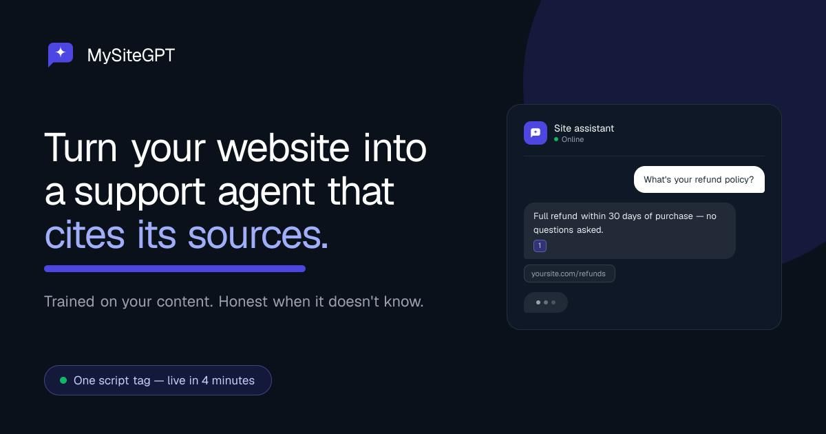 MySiteGPT Assistant screenshot 2