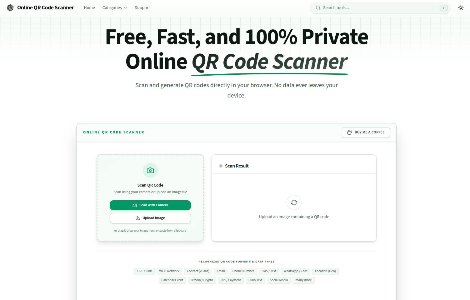 Online QR Code Scanner & Generator screenshot 1