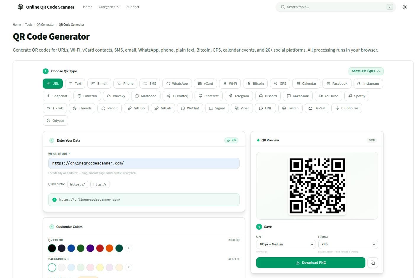 Online QR Code Scanner & Generator screenshot 2