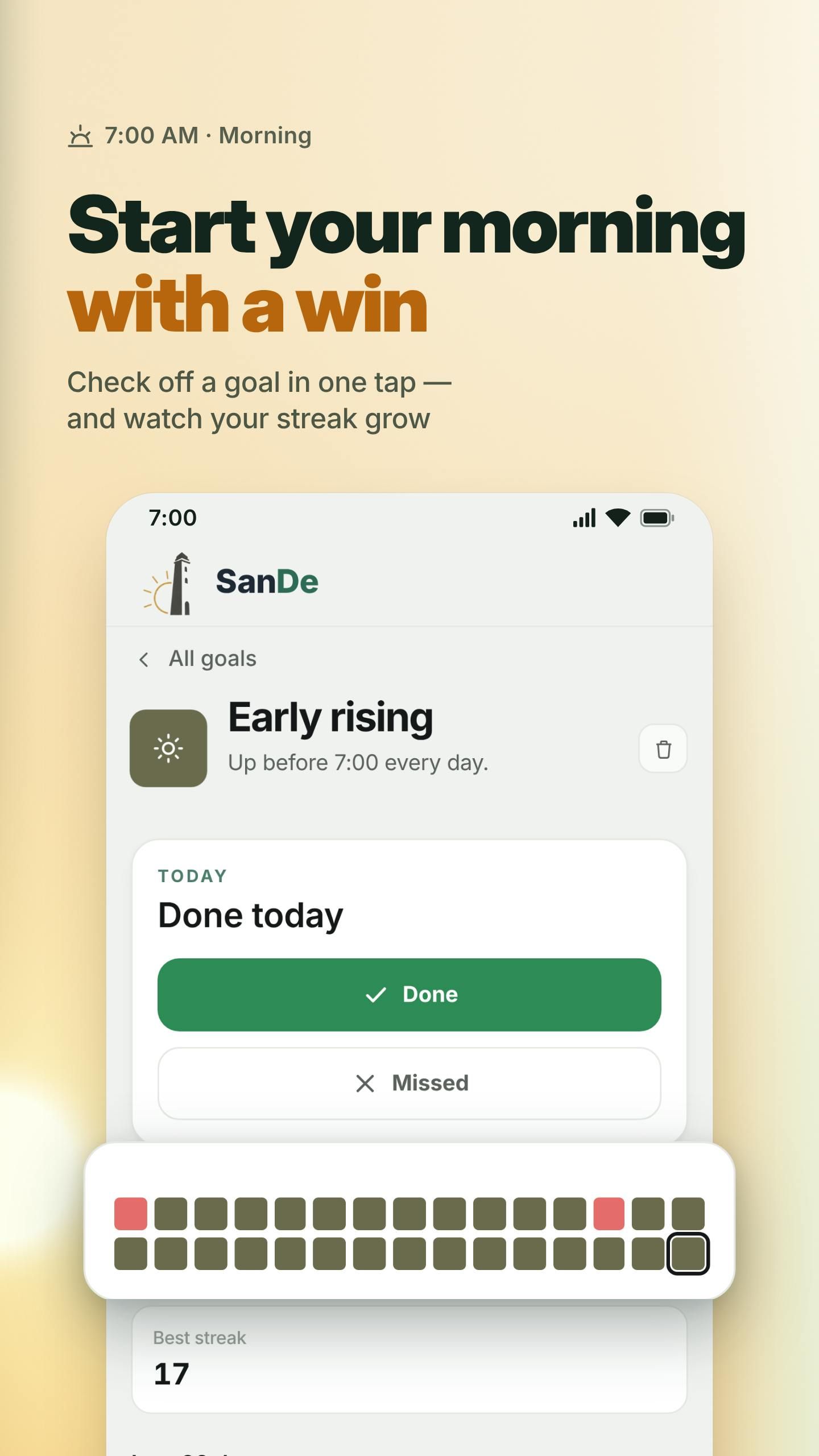 SanDe: Habit & Goal Tracker screenshot 2