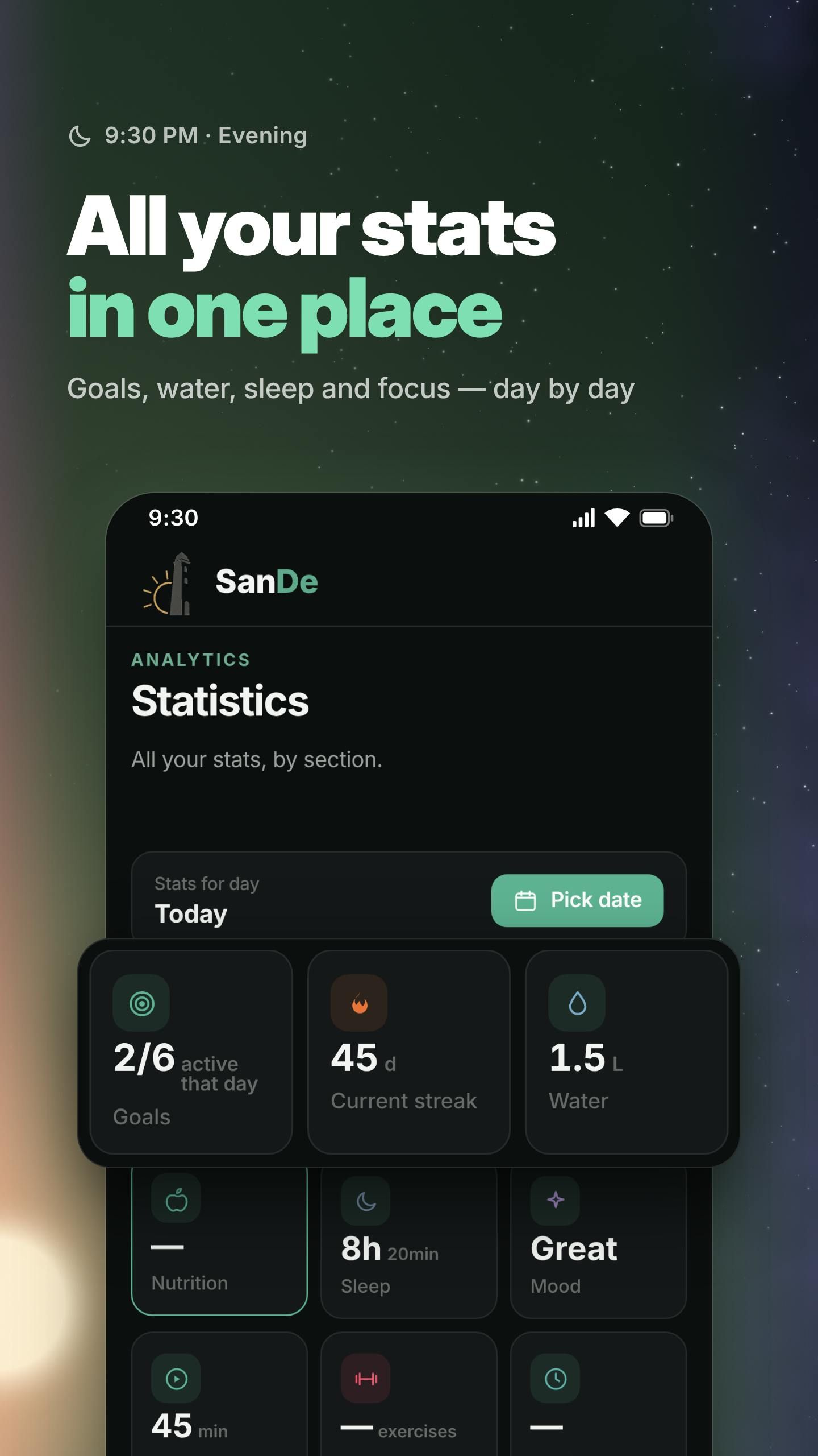 SanDe: Habit & Goal Tracker screenshot 7