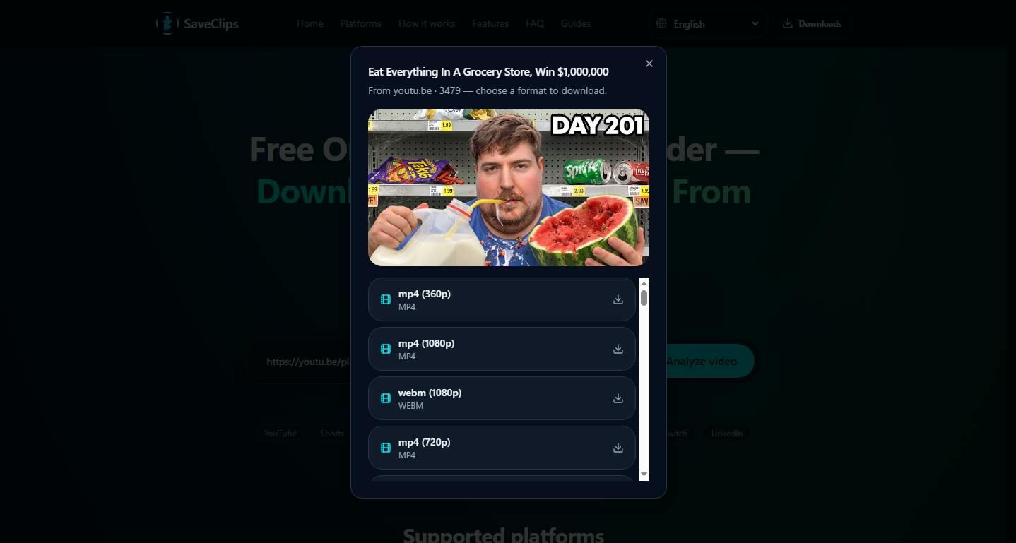 SaveClips screenshot 2