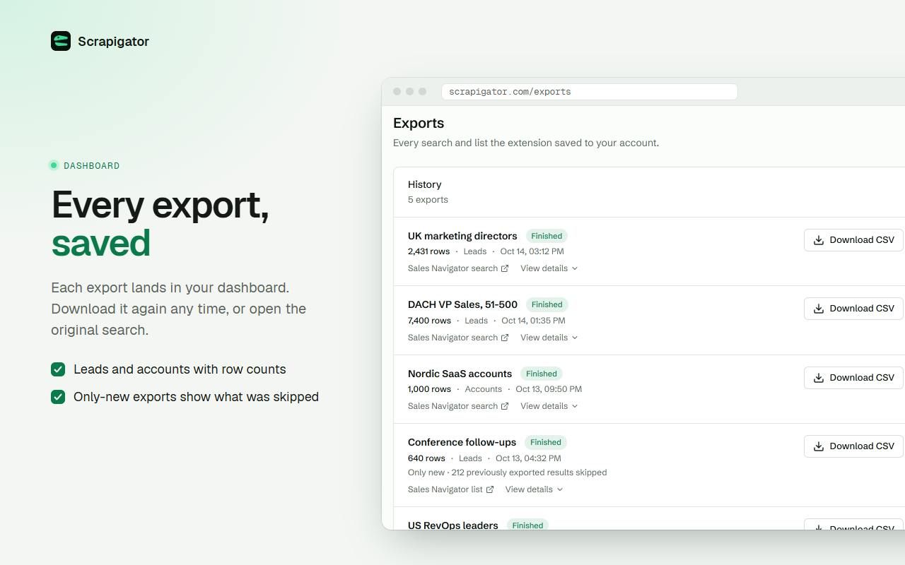 Scrapigator screenshot 2