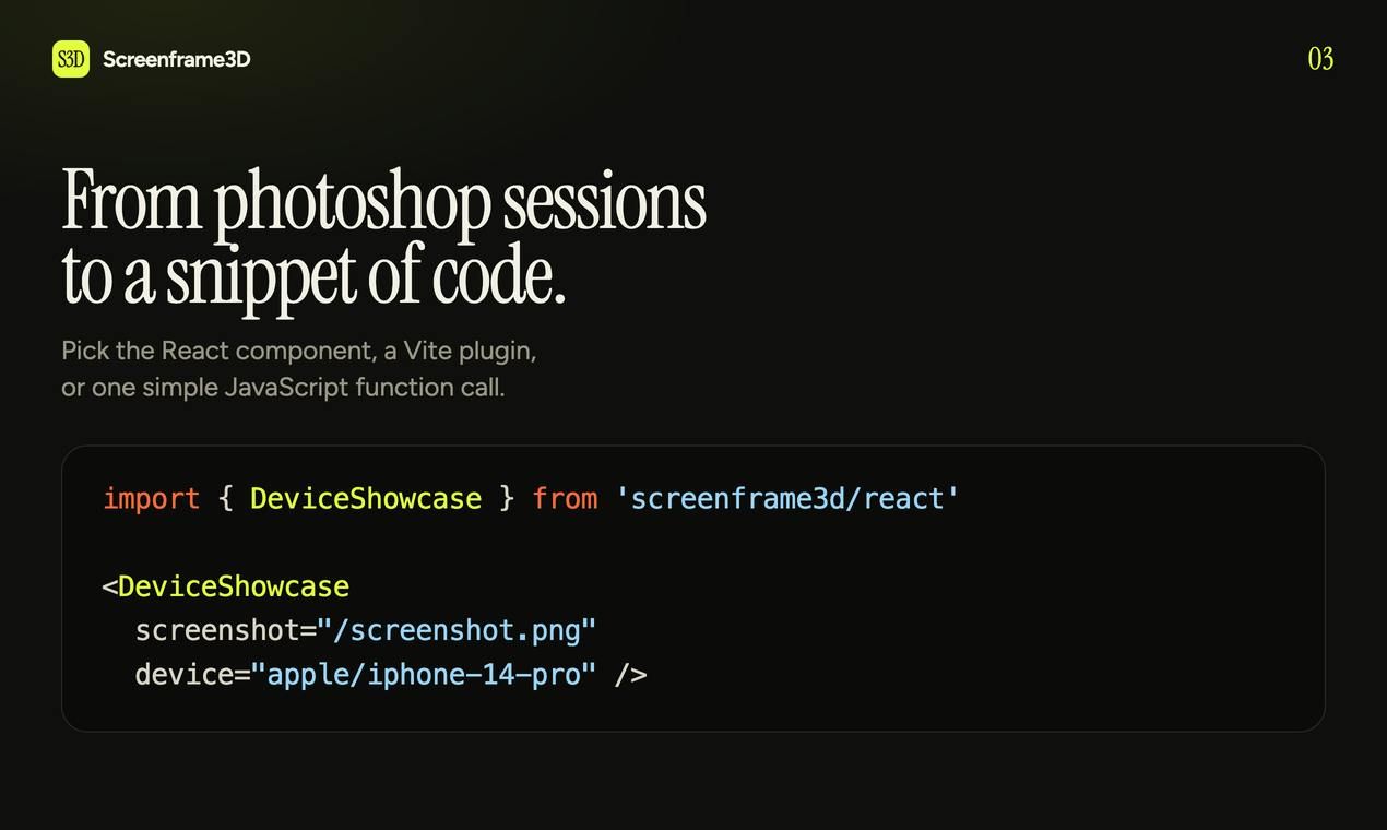 Screenframe3D - The free mockup library screenshot 3
