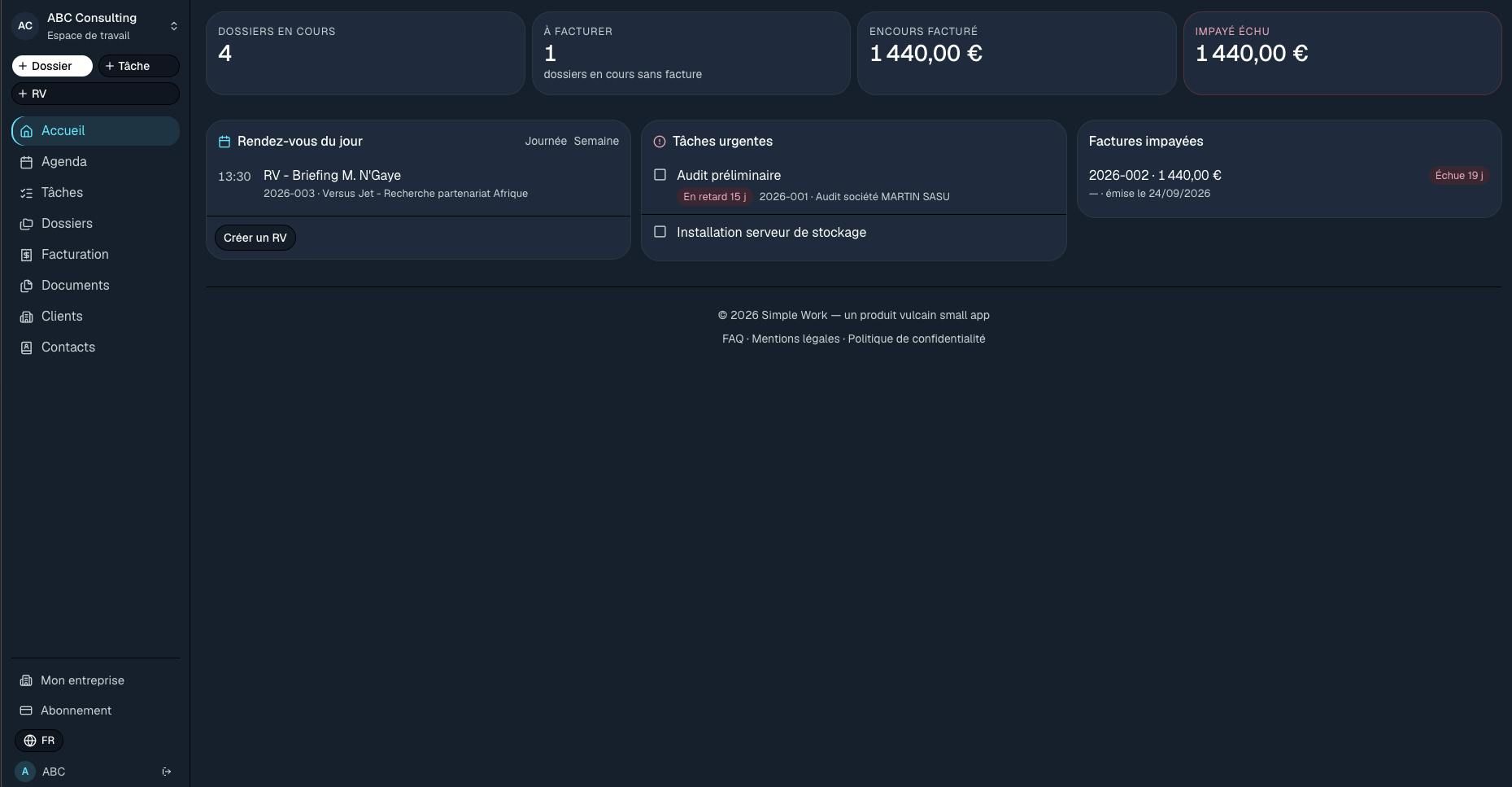 Simple Work screenshot 1