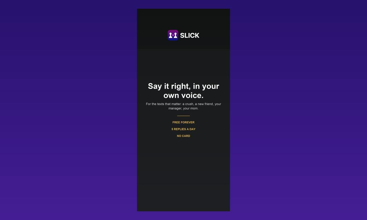 SLICK AI Texting screenshot 1