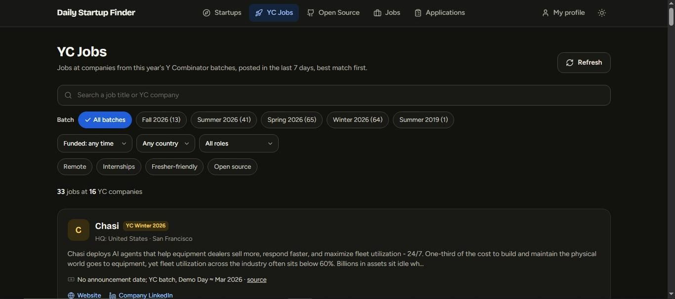 Startup Finder screenshot 1