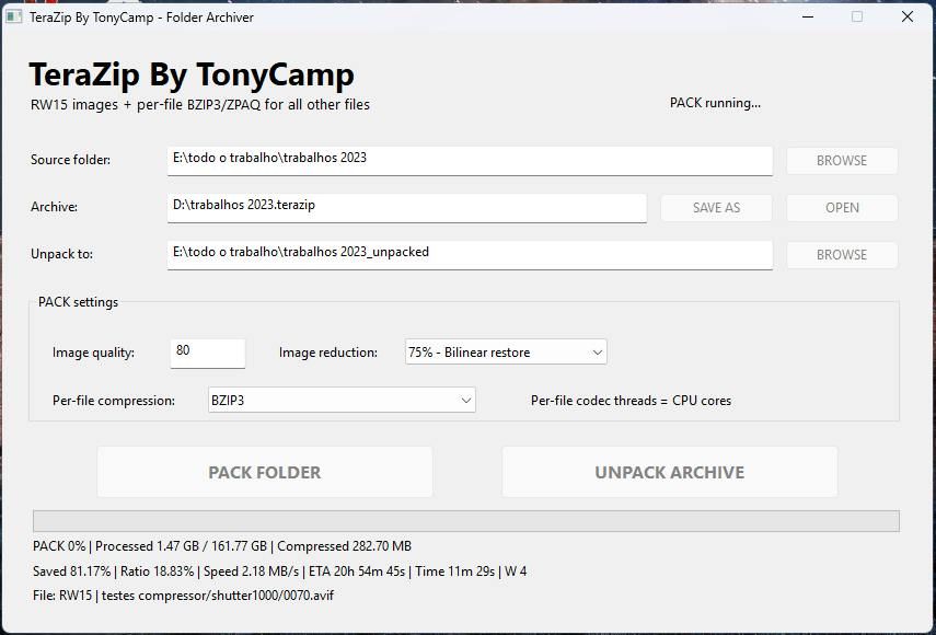 TERAZIP screenshot 2